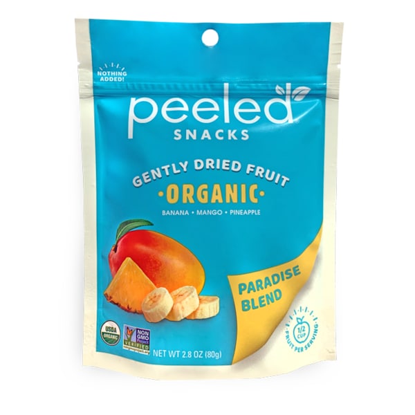 Peeled Snacks Organic Dried Fruit, Paradise Blend, 2.8oz, PK12 10185889000703 - main